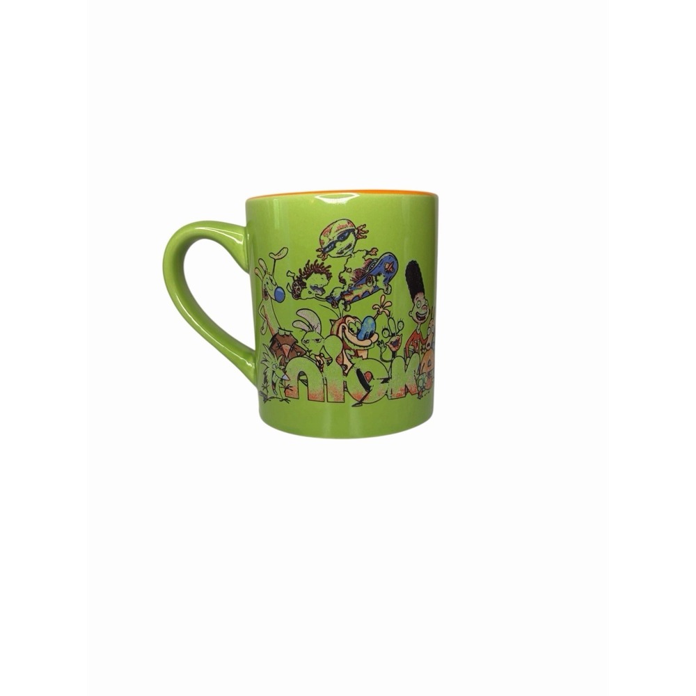 Nickelodeon Retro 90s Characters Coffee Mug Cup Green Orange Ceramic 14 oz 2021 - Picture 2 of 5